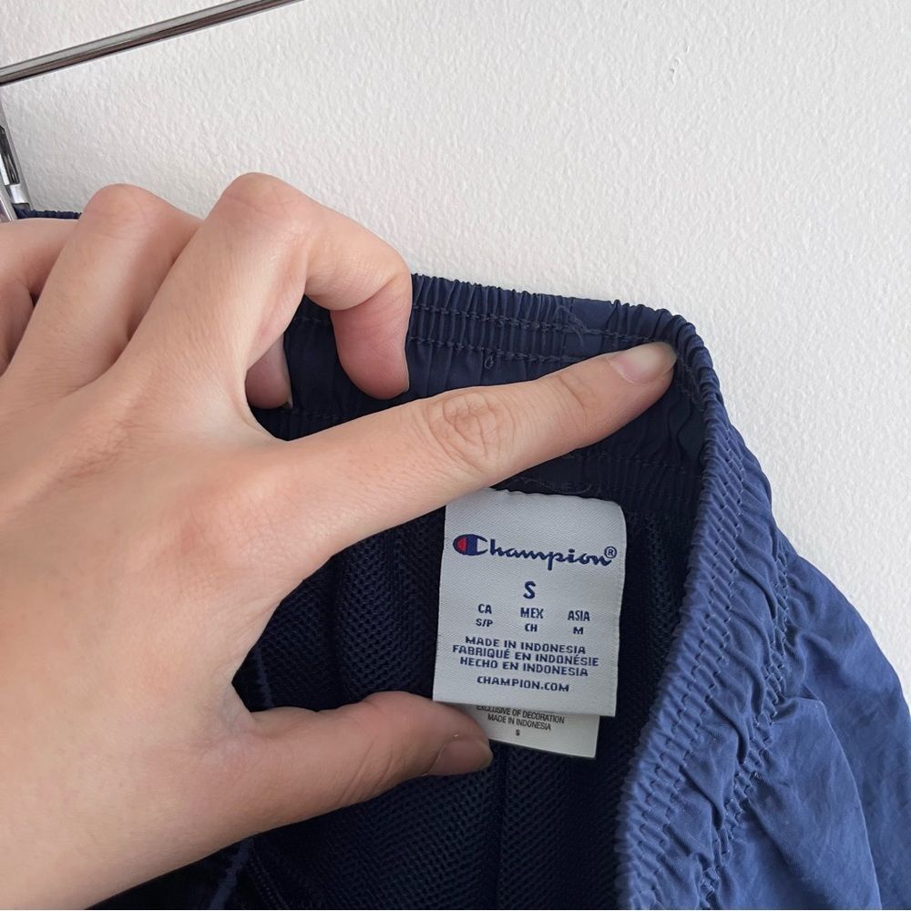Champion // NWT Blue High Waisted Shorts - Picture 2 of 5